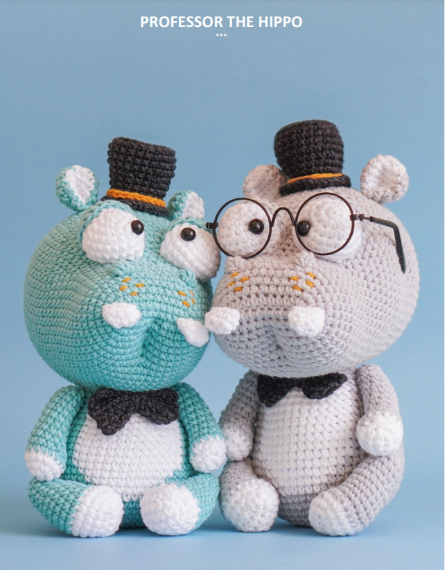 Amigurumi Twin Professor Hıppo Crochet Patterns