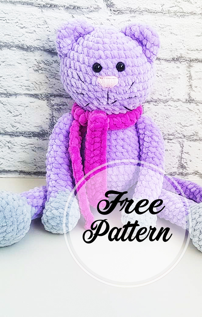 Amigurumi Pattern Purple Cat