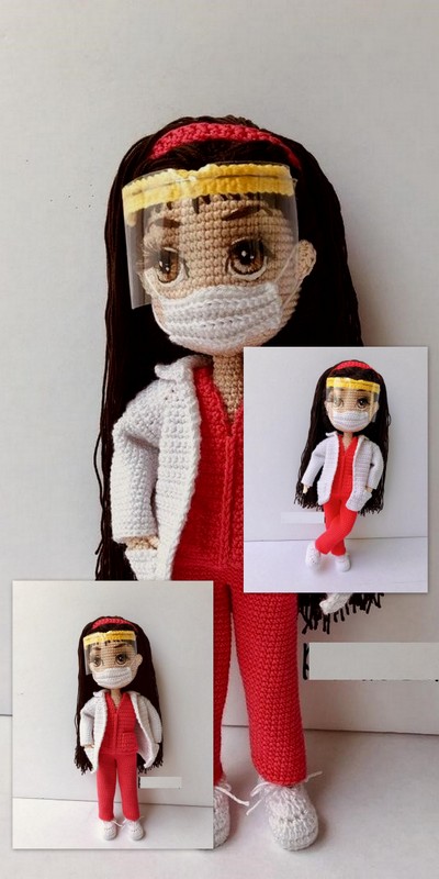 Amigurumi Female Masked Doctor Free Crochet Pattern
